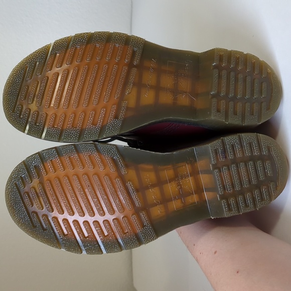 Dr. Martens 1460 SMOOTH LEATHER LACE UP BOOTS - Cherry Red Smooth - Size 6 - Picture 8 of 11